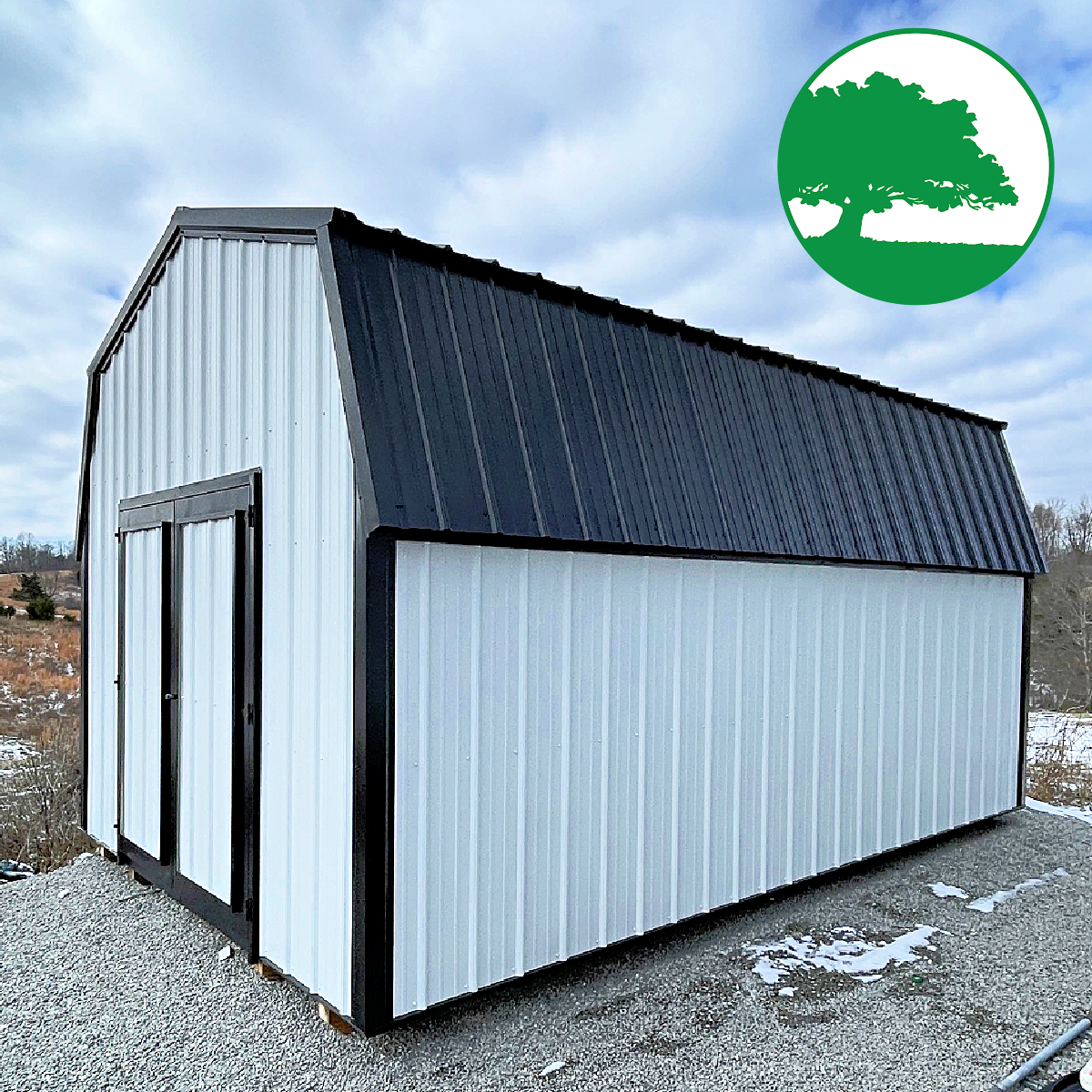 PRE-OWNED 12' x 18' Metal Lofted Barn