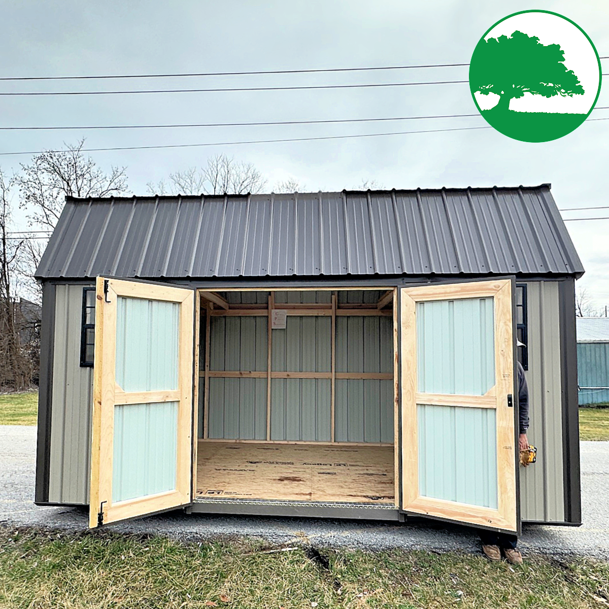 9' x 15' Metal Side Lofted Barn