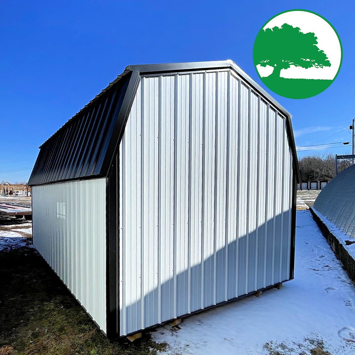 PRE-OWNED 12' x 18' Metal Lofted Barn