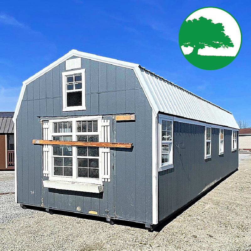 *SOLD*PRE-OWNED 12' x 36' Painted Lofted / Cabin