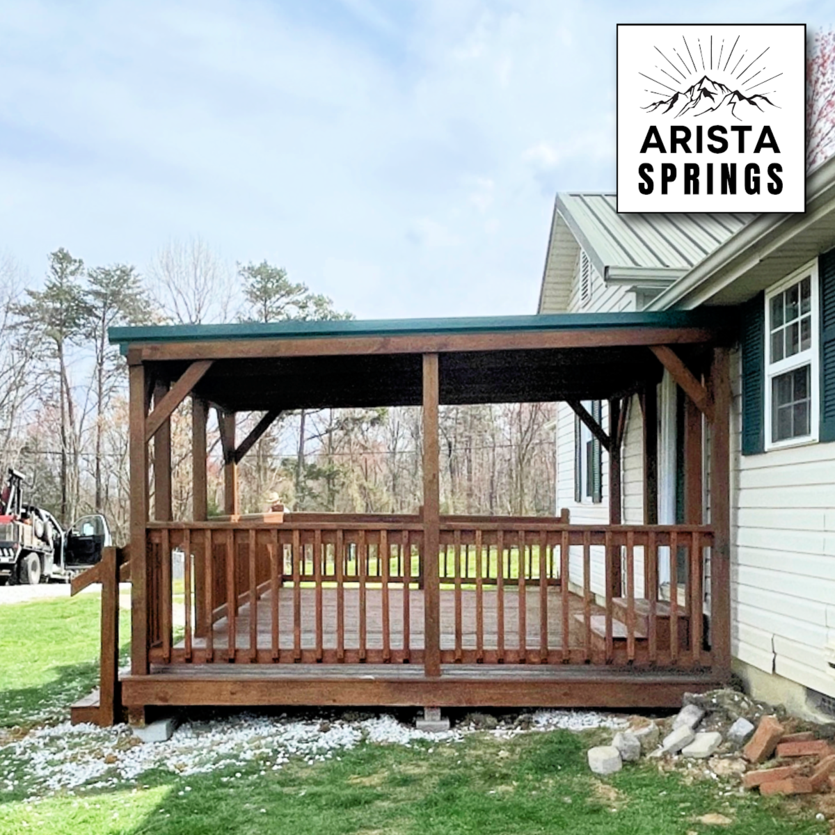12' x 20' Sunrise Half Roof Porch