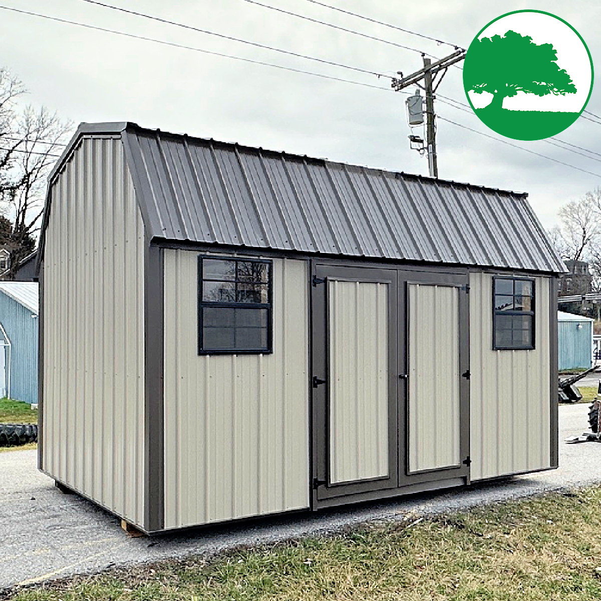 9′ x 15′ Metal Side Lofted Barn