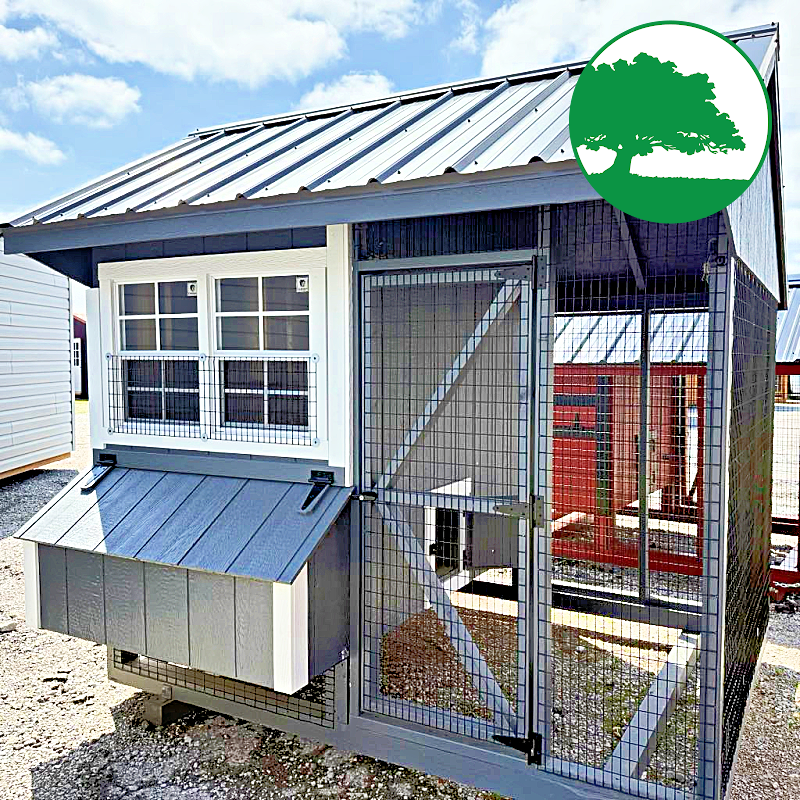 *SOLD*6' x 8' Painted Combination Coop