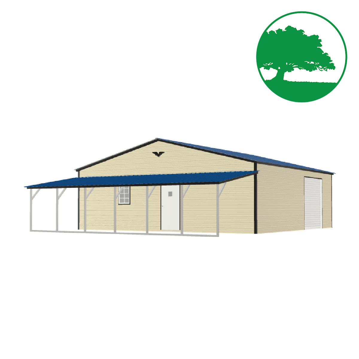 30'W x 30'L Garage w/ Porch