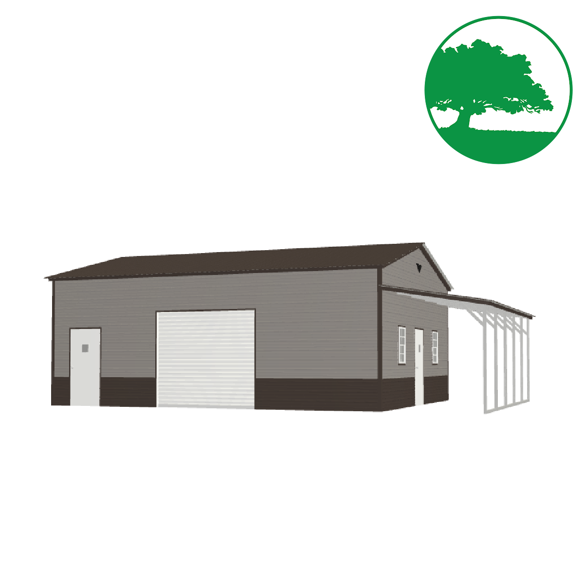 24'W x 30'L Garage w/ Porch