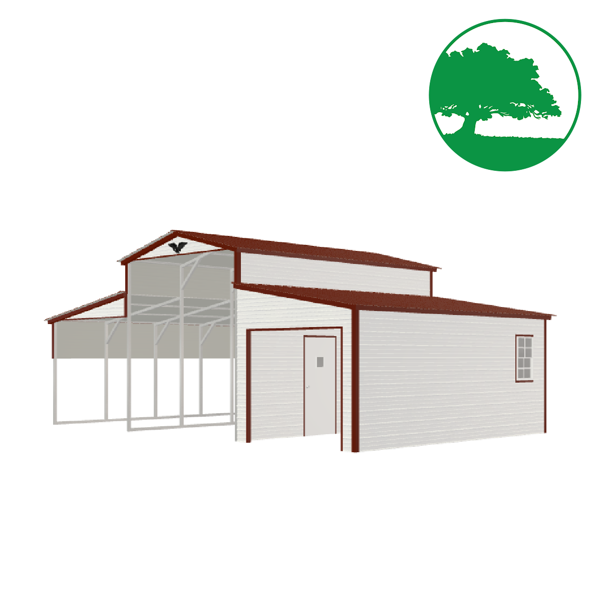 32'W x 20'L Barn-Style Carport