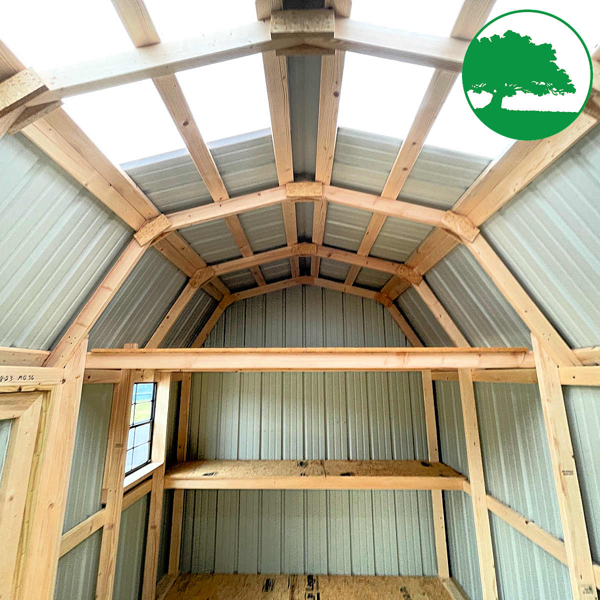 9' x 18' Metal Side Lofted Barn