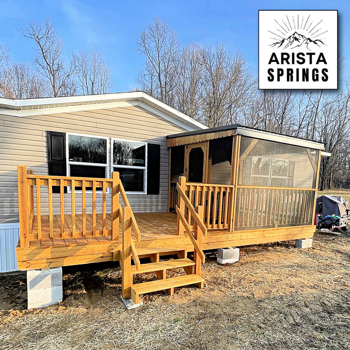10' x 20' Sunrise Half Roof Porch