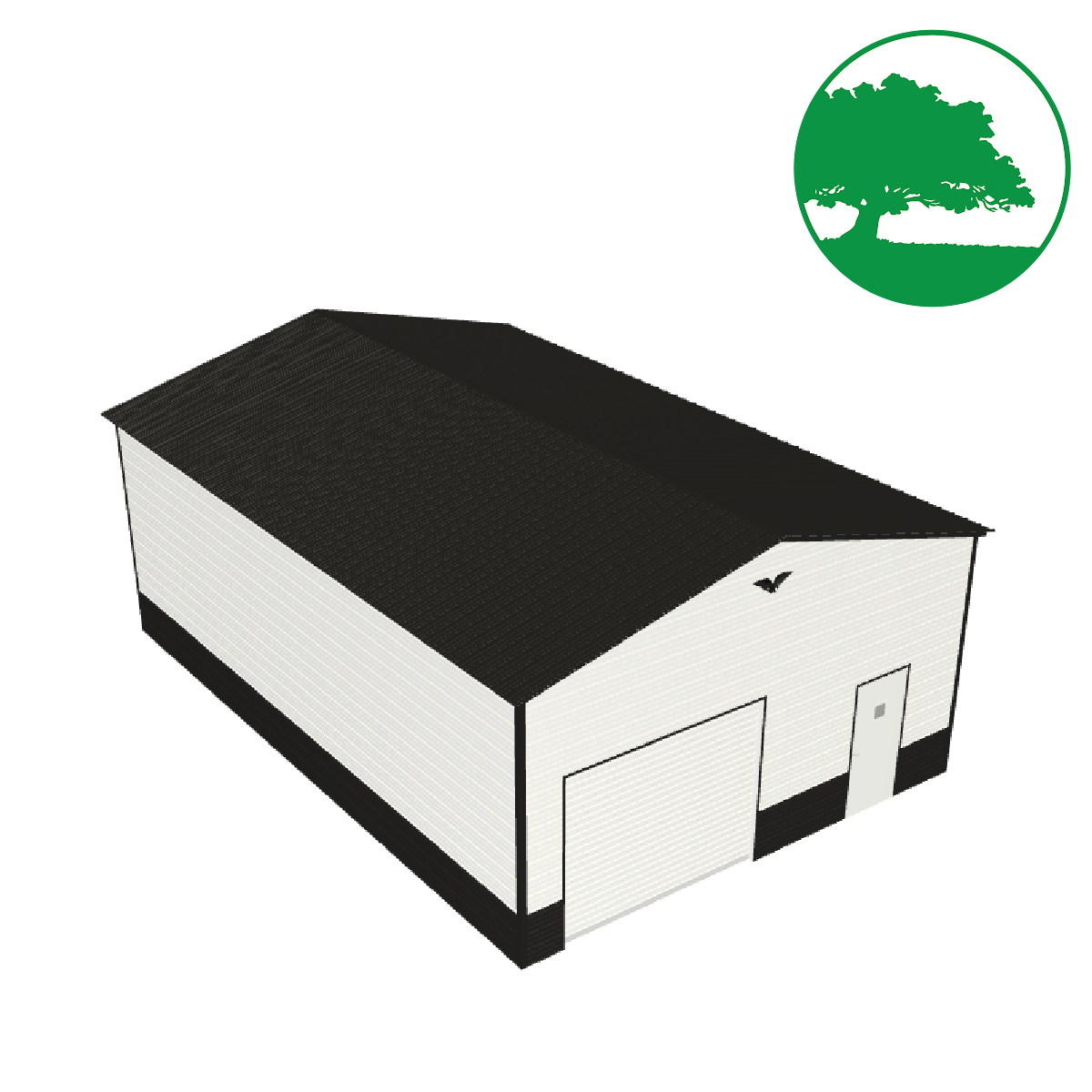 24'W x 35'L Garage
