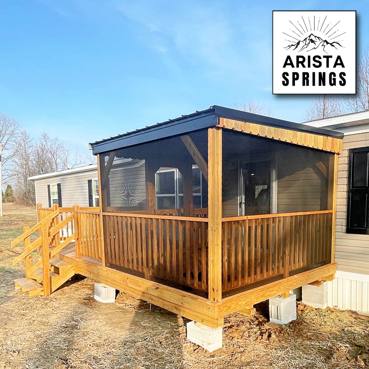 10' x 20' Sunrise Half Roof Porch
