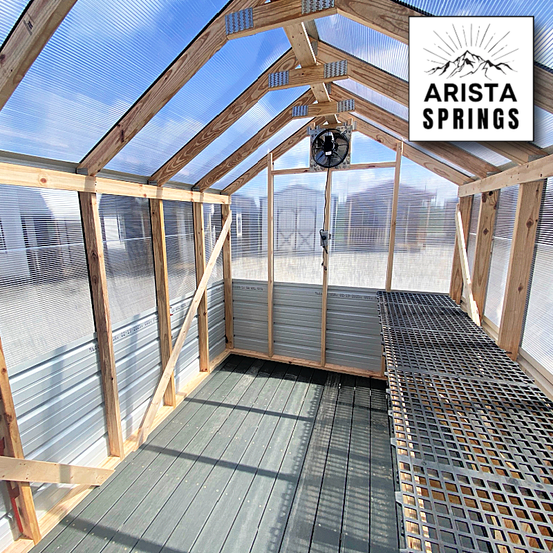 *SOLD*8' x 12' Veggie Villa Greenhouse w/ Poly Floor