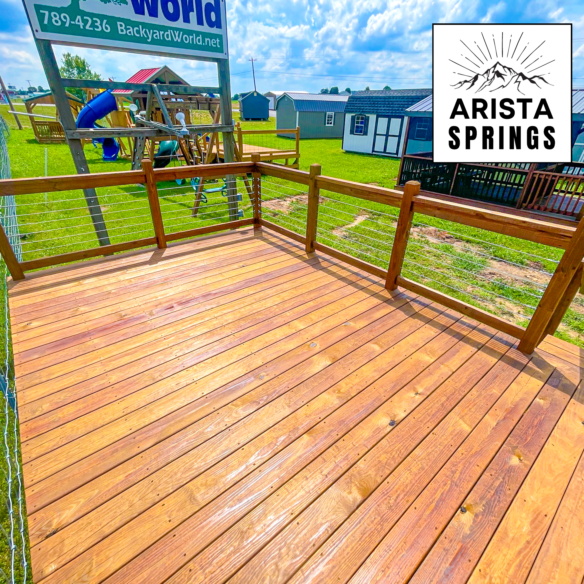 10' x 16' Alpine Portable Deck w/ Cable Railing