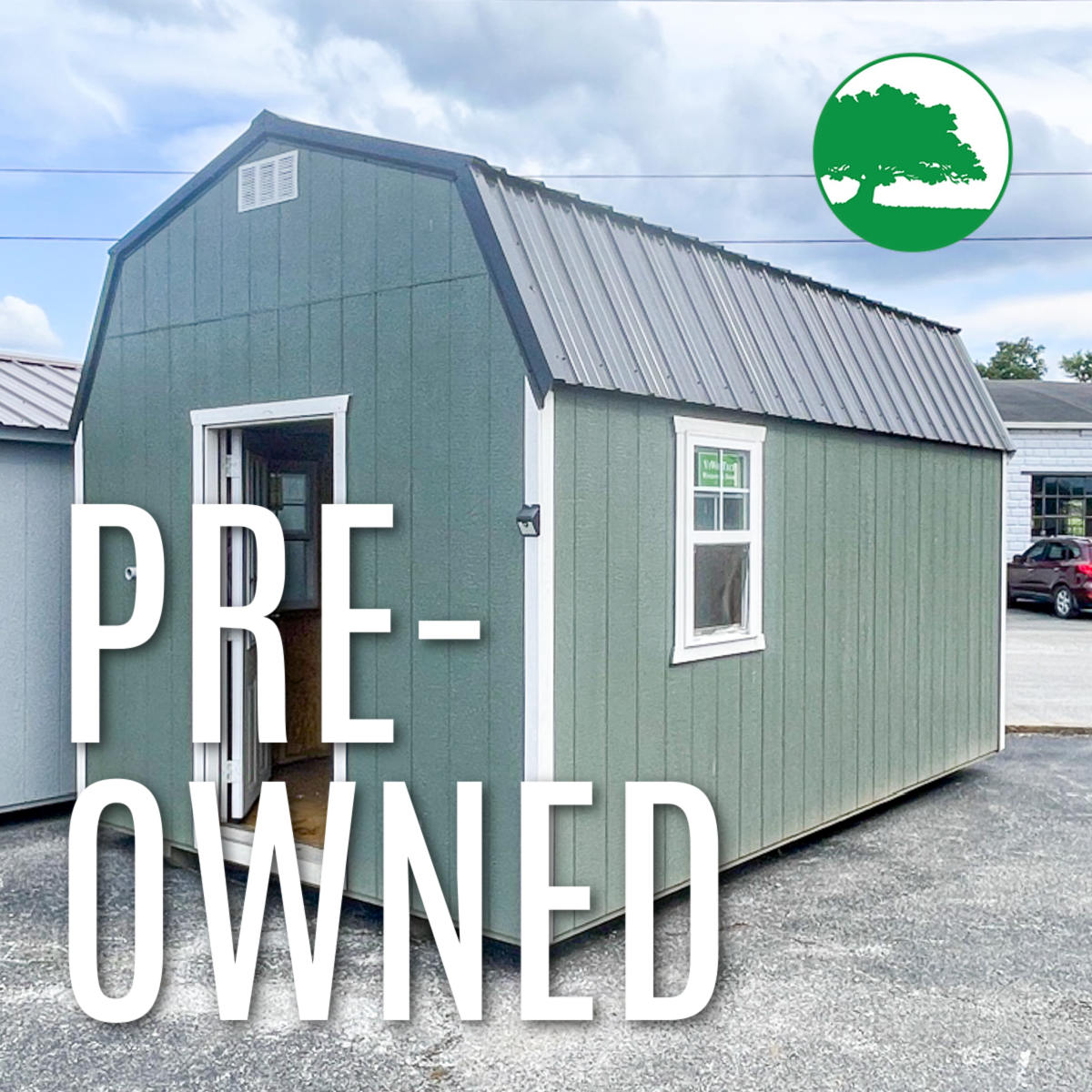 PRE-OWNED 10′ x 16′ Painted Lofted Barn w/ Electric