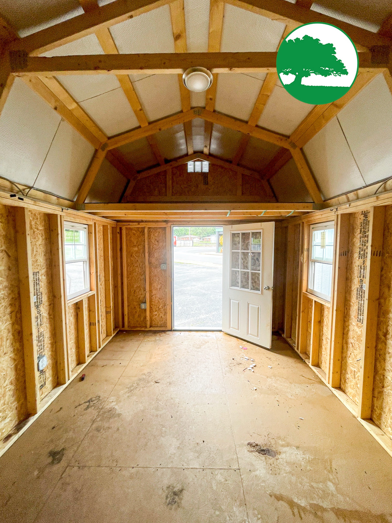 PRE-OWNED 10' x 16' Painted Lofted Barn w/ Electric