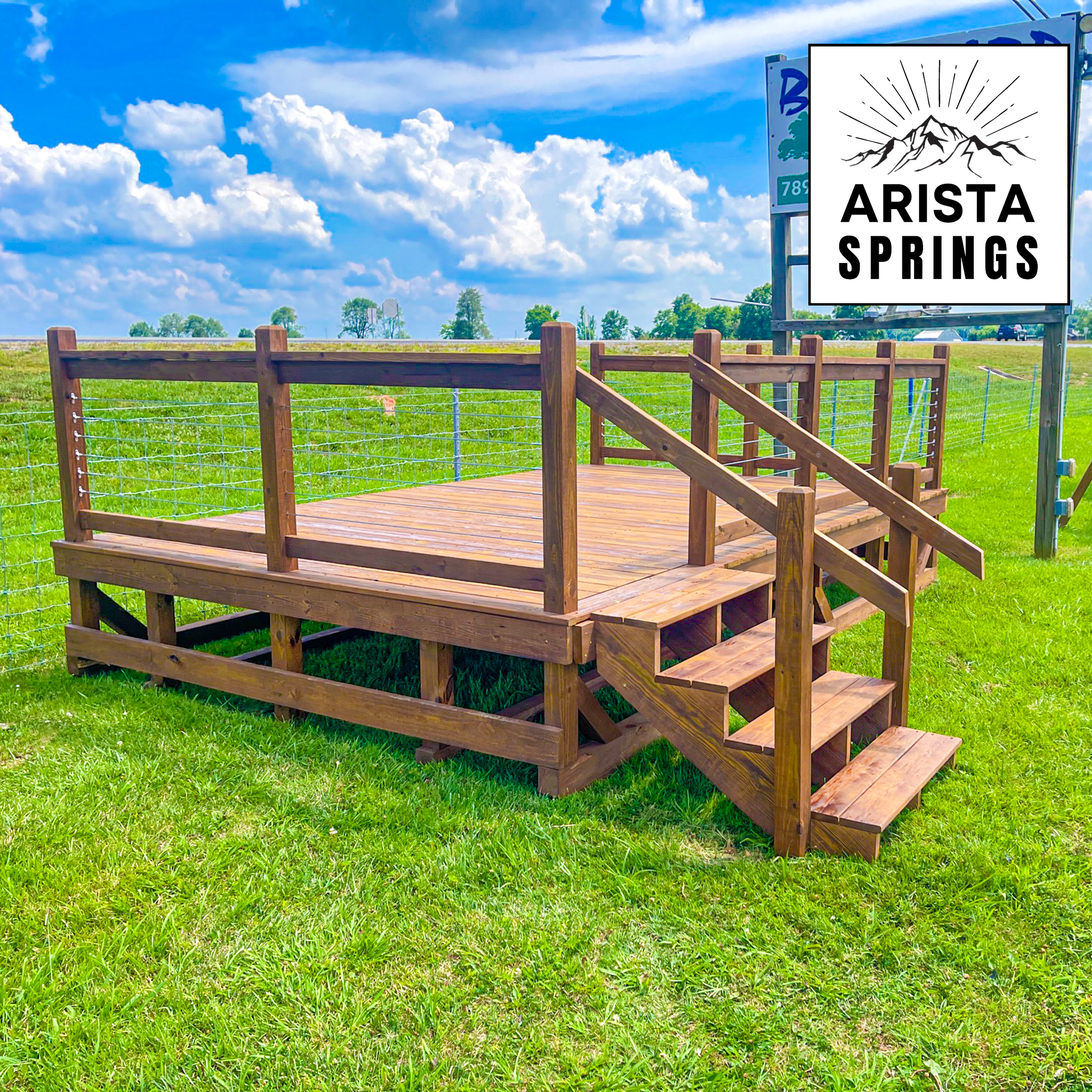 10′ x 16′ Alpine Portable Deck w/ Cable Railing