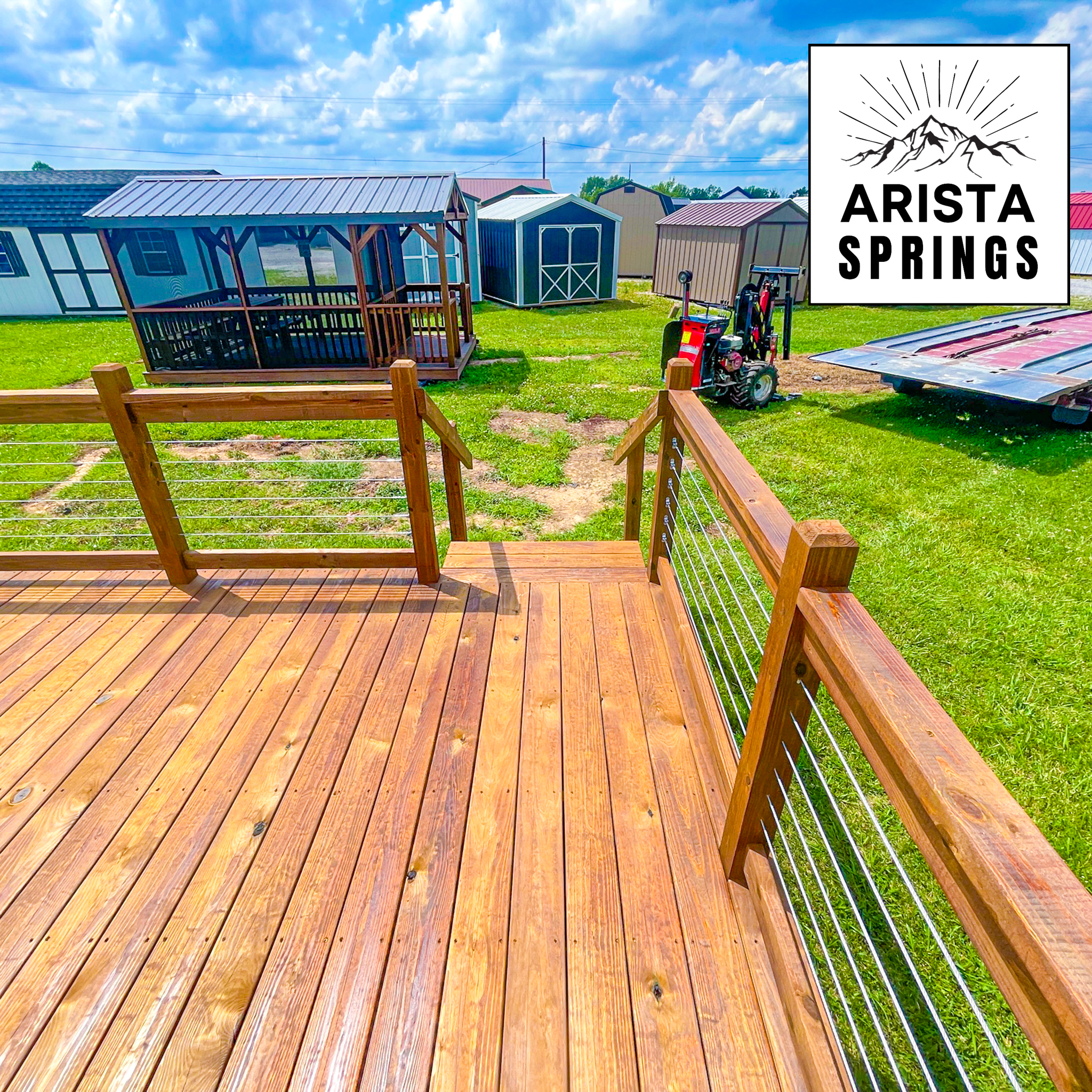 10' x 16' Alpine Portable Deck w/ Cable Railing