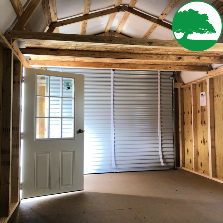 lofted garage sloping treated 2