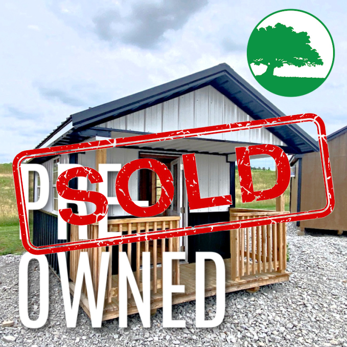 *SOLD*PRE-OWNED 10' x 16' Metal "Cabin"