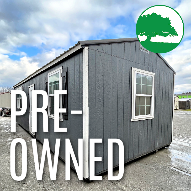 PRE-OWNED 12′ x 32′ Painted “Side Utility / Cabin”