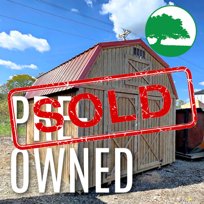 *SOLD*PRE-OWNED 10' x 16' Treated "Lofted Barn"
