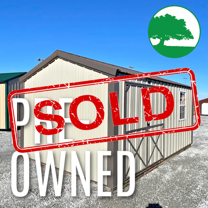 *SOLD*PRE-OWNED 10' x 16' Metal "Side Utility"