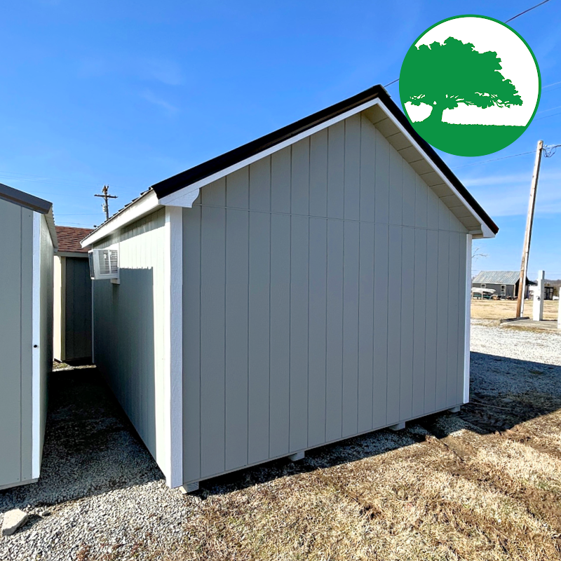 PRE-OWNED 12' x 16' Finished "Side Utility / Cabin w/ Electric"