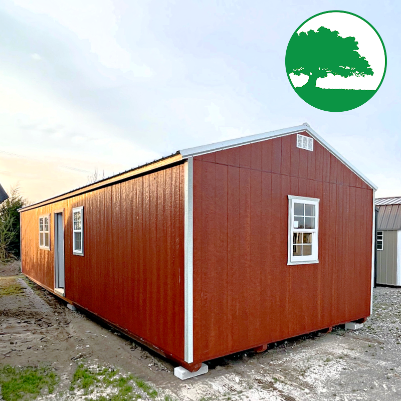 *SOLD*PRE-OWNED 14' x 40' Painted "Utility / Cabin" w/ Electric