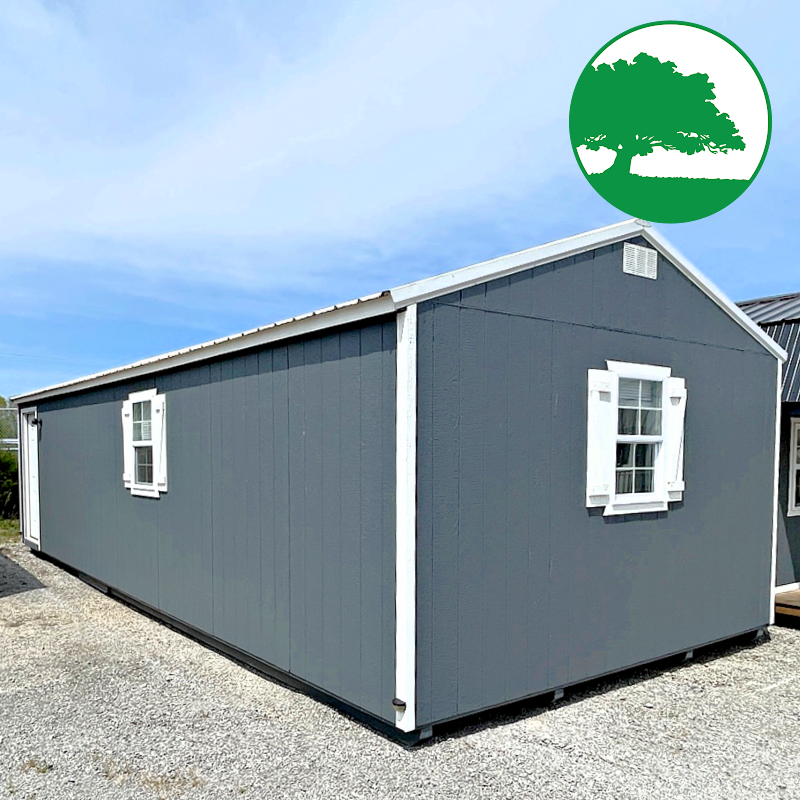 *SOLD*PRE-OWNED 14' x 32' Painted "Utility / Cabin" w/ Electric