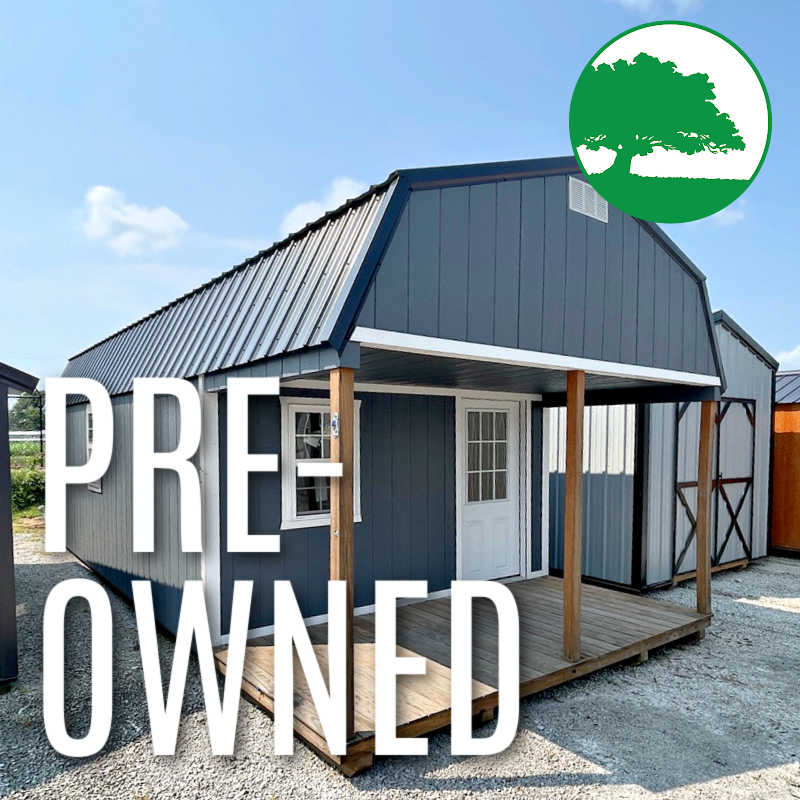PRE-OWNED 12′ x 30′ Painted “Lofted Cabin”