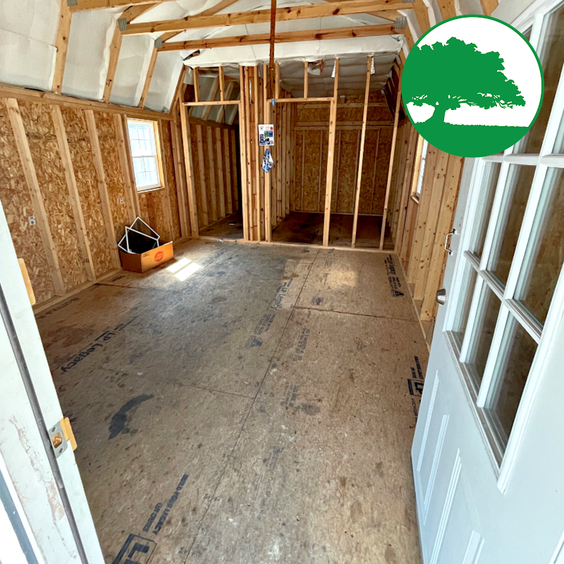 PRE-OWNED 12' x 30' Painted "Lofted Cabin"