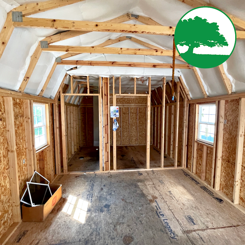 PRE-OWNED 12' x 30' Painted "Lofted Cabin"