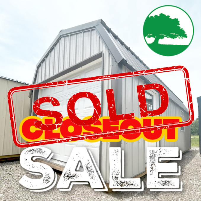 *SOLD*CLOSEOUT* 12' x 24' Metal "Lofted Garage"