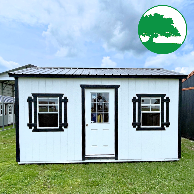 PRE-OWNED 10' x 16' Painted "Side Utility / Office"