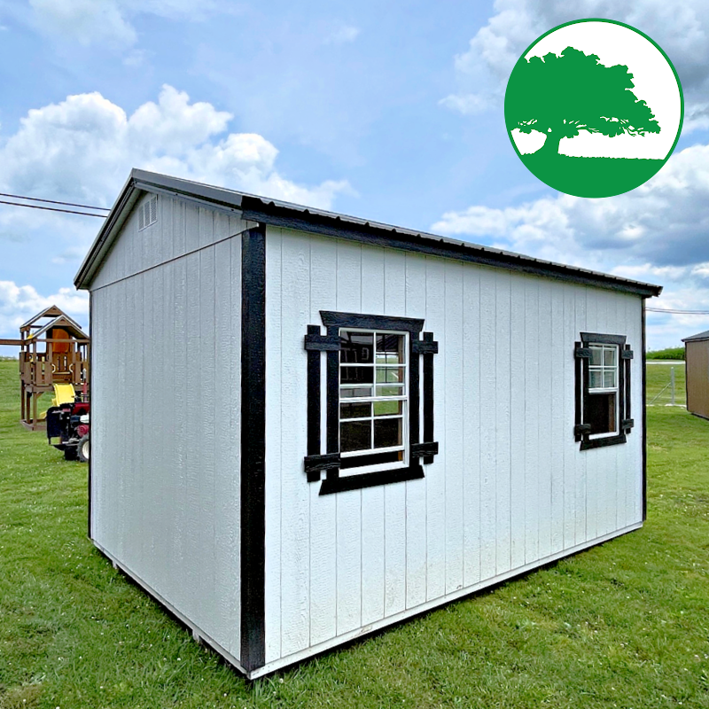 PRE-OWNED 10' x 16' Painted "Side Utility / Office"