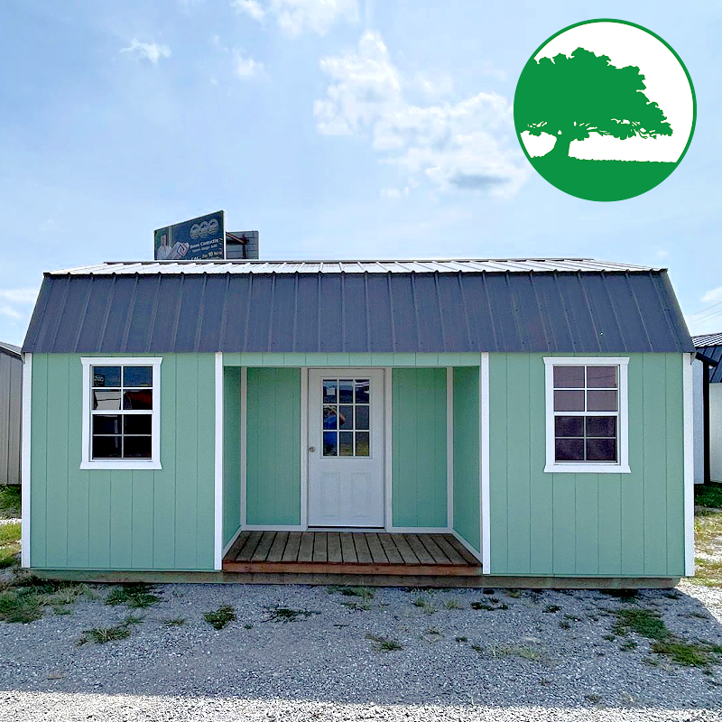 *SOLD*PRE-OWNED 12' x 20' Painted "Lofted Cottage w/ Electric"