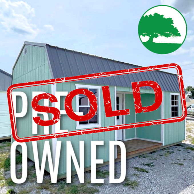 *SOLD*PRE-OWNED 12' x 20' Painted "Lofted Cottage w/ Electric"