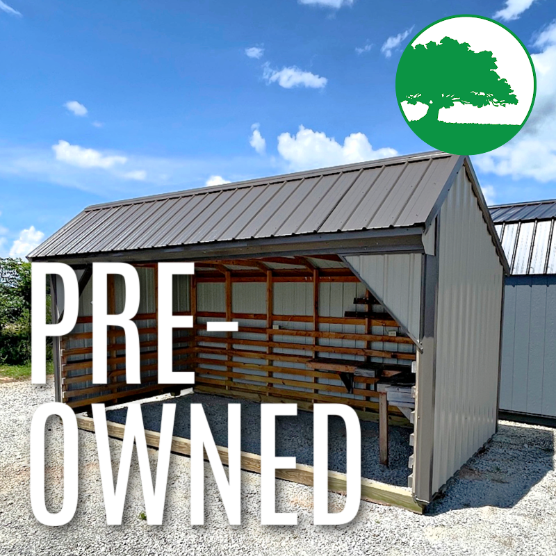 PRE-OWNED 9′ x 18′ Metal “Animal Shelter”