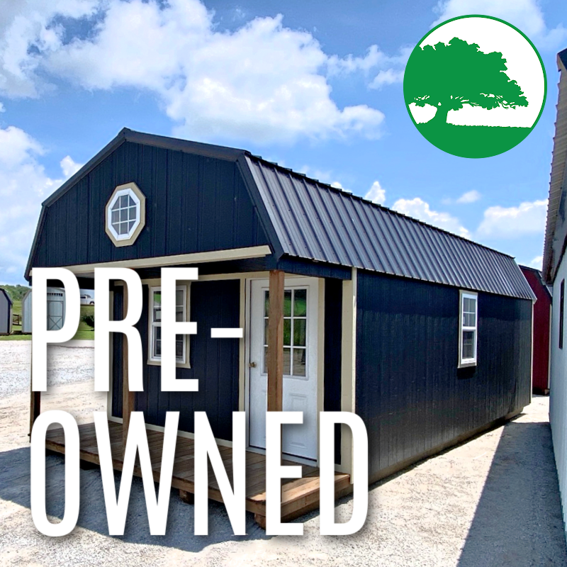 PRE-OWNED 12′ x 28′ Painted “Lofted / Cabin”