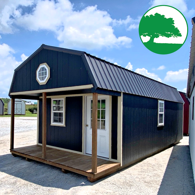 PRE-OWNED 12' x 28' Painted "Lofted / Cabin"