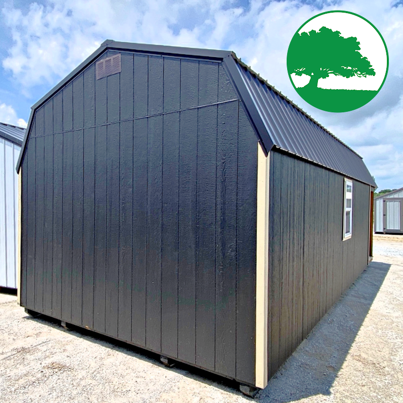 PRE-OWNED 12' x 28' Painted "Lofted / Cabin"