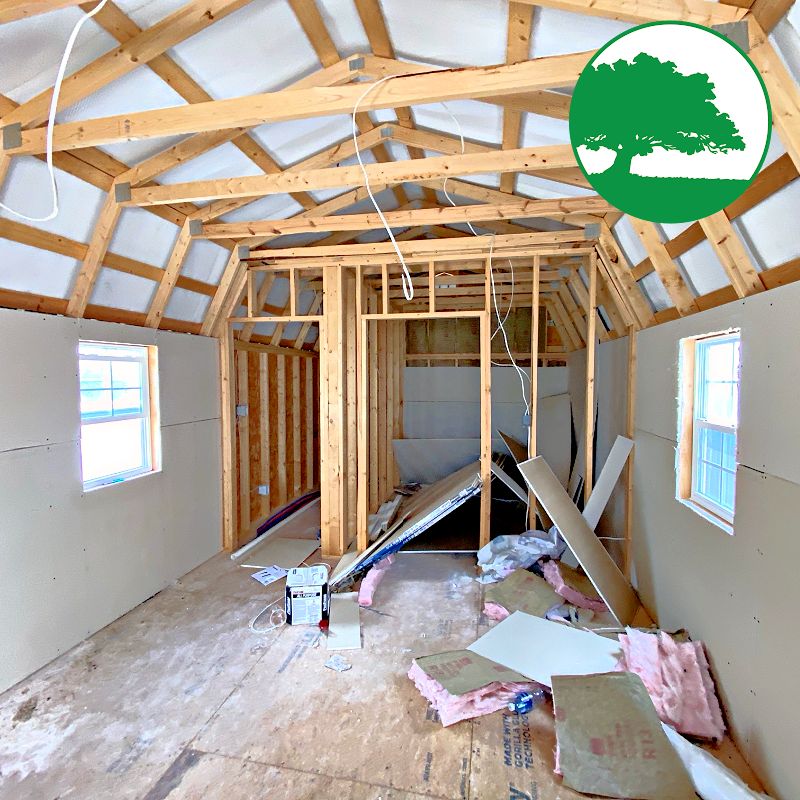 PRE-OWNED 12' x 28' Painted "Lofted / Cabin"