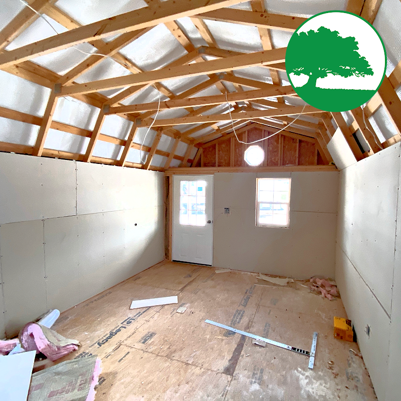 PRE-OWNED 12' x 28' Painted "Lofted / Cabin"
