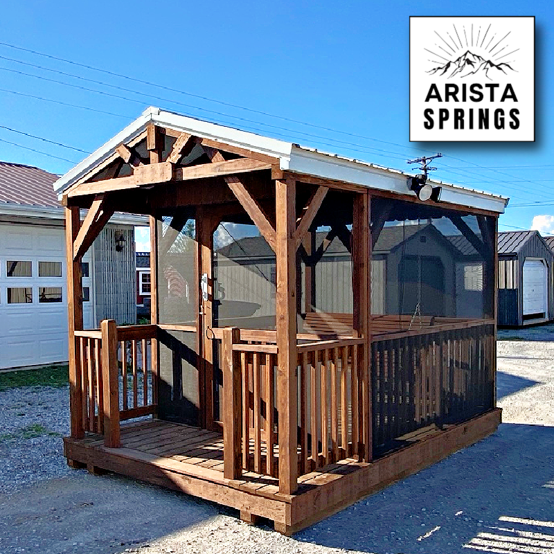 PRE-OWNED 8' x 12' "Fernwood Oasis w/ Screen" Pavilion