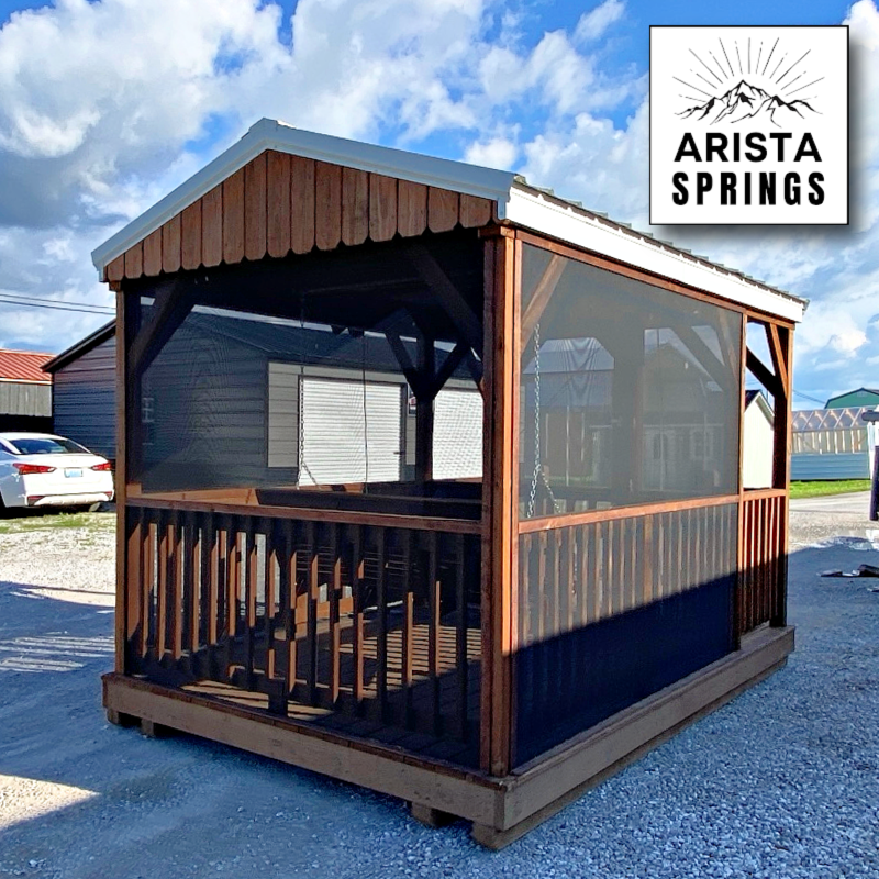 PRE-OWNED 8' x 12' "Fernwood Oasis w/ Screen" Pavilion