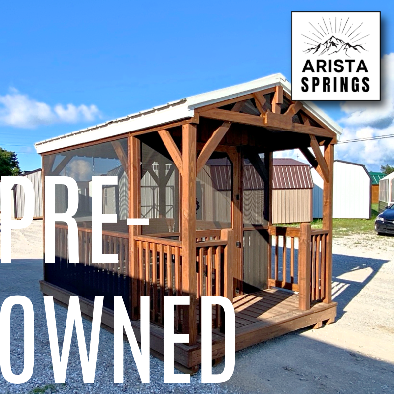 PRE-OWNED 8′ x 12′ “Fernwood Oasis w/ Screen” Pavilion