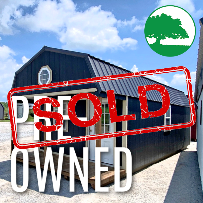 *SOLD*PRE-OWNED 12′ x 28′ Painted “Lofted / Cabin”