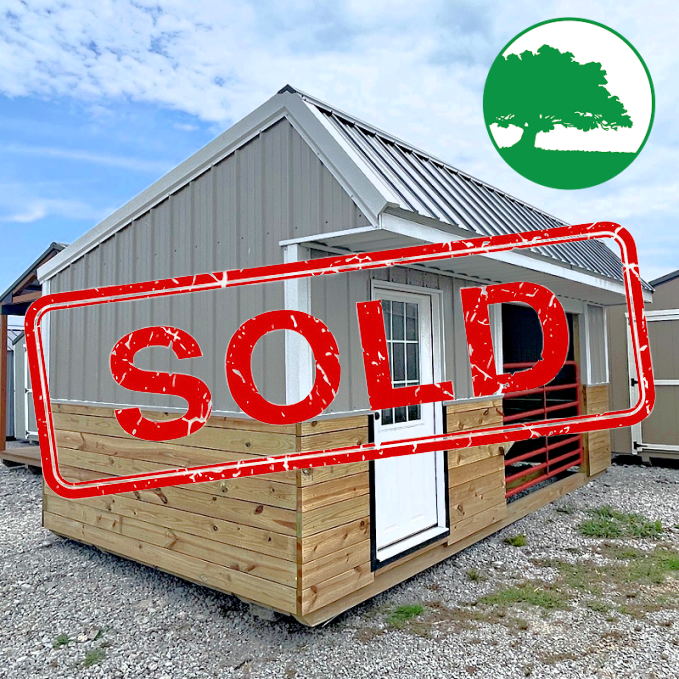 *SOLD*10' x 20' Metal "Animal Shelter w/ Tack Room"