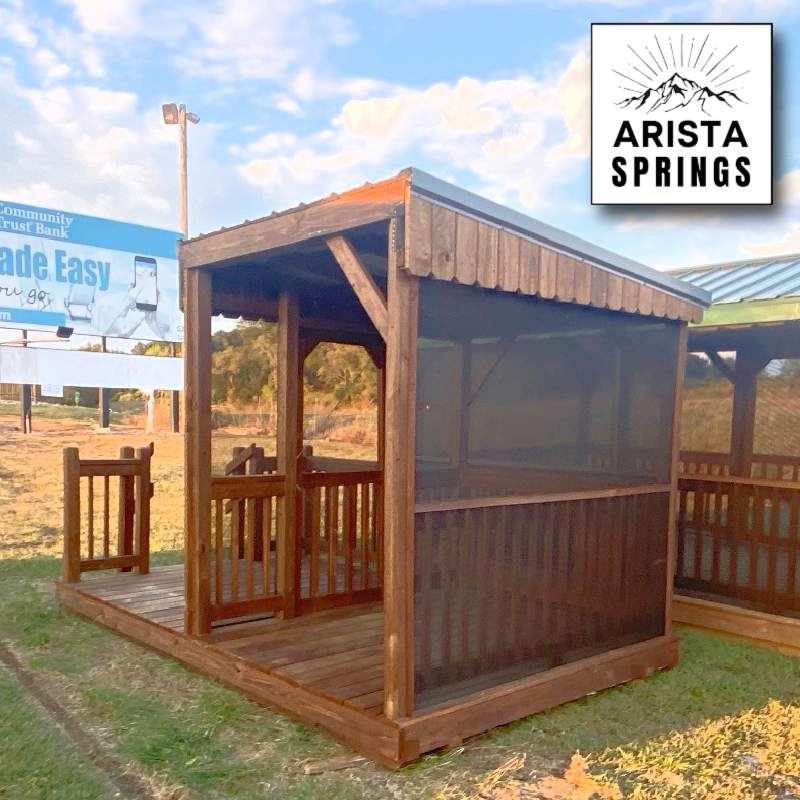 PRE-OWNED 8' x 12' Sunrise "Half Porch w/ Screen"