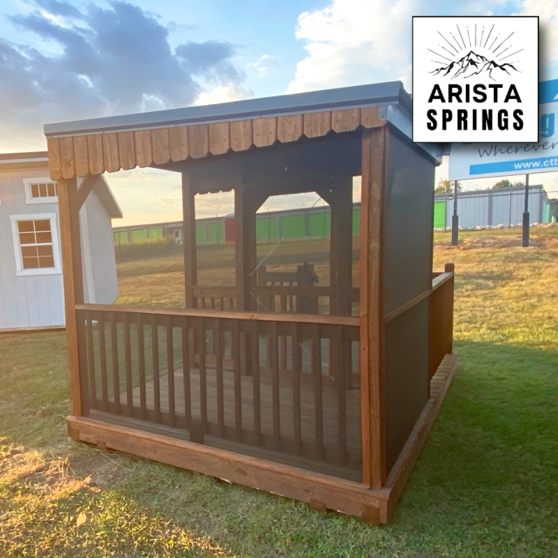 PRE-OWNED 8' x 12' Sunrise "Half Porch w/ Screen"