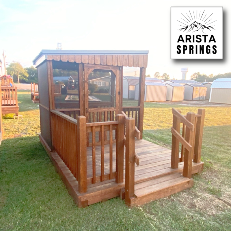 PRE-OWNED 8′ x 12′ Sunrise “Half Porch w/ Screen”